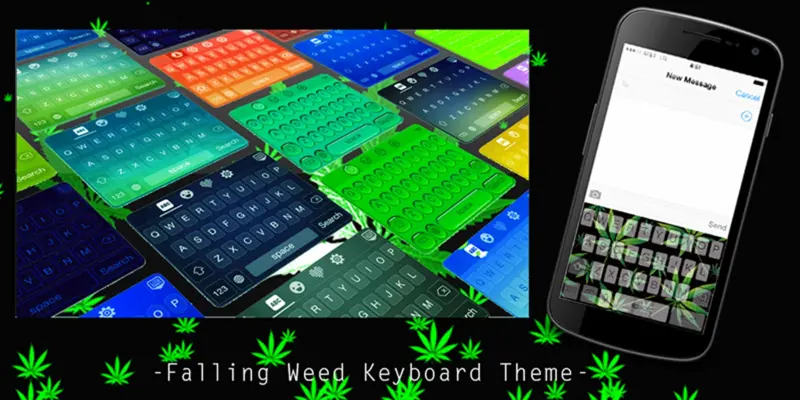 Falling Weed Keyboard Theme android App screenshot 1